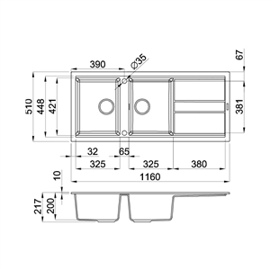 Chậu rửa chén Malloca TORTORA K-50043 - Nano (màu đất)